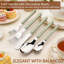 30-Piece Stainless Steel Flatware Set For 6, Retro Silverware With Solid Acrylic Handles And Rivet Design, Complete Dinnerware Utensil Set For Everyday And Entertaining