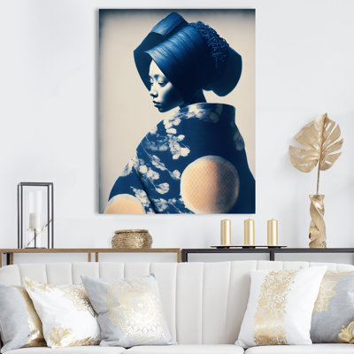 Emara Avant Garde, modèle en or et bleu rétro VII sur toile