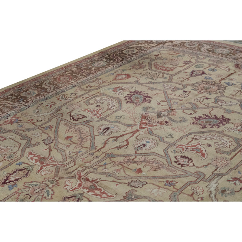 Wool Oriental Area Rug in Beige/Taupe