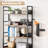 70.87" Tall Industrial Bookshelf with Doors and 4 Tiers Open Storage, Bookshelves Rustic Display Rack Cabinet with Anti-Tip Straps for Bedroom/Living Room/Home Office, Retro Brown