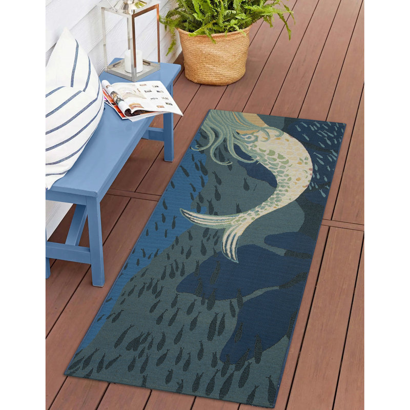 Esencia No Pattern And Not Solid Color Synthetic Non-Skid Kitchen Mat, Runner 1'11" x 4'11"