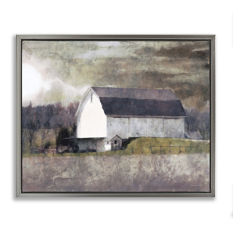 «Stormy Sky Country Farm Barn» par Bluebird Barn, Gris, H 17 po x l 21 po