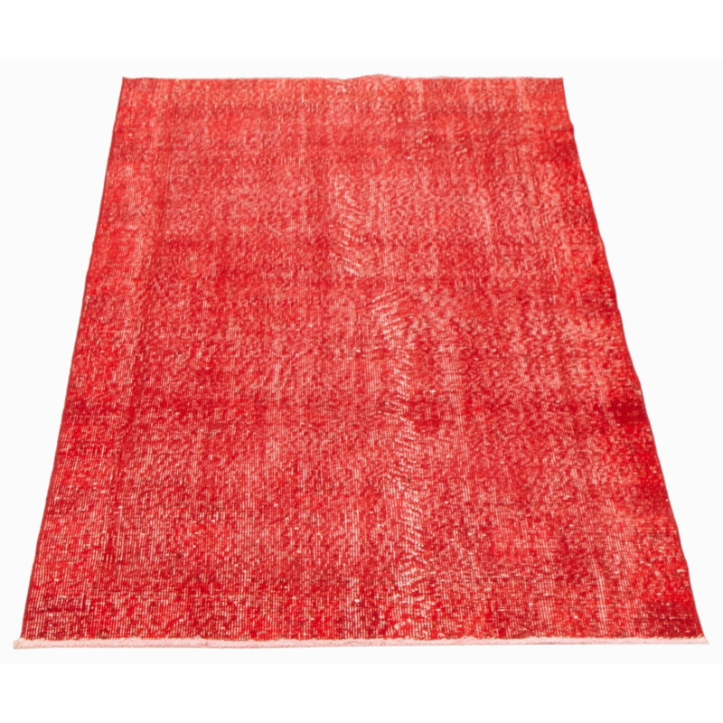 Tapis transitionnel de couleur rouge 3 pi 7 po x 6 pi 7 po, Rectangle 3 pi 7 po x 6 pi 7 po