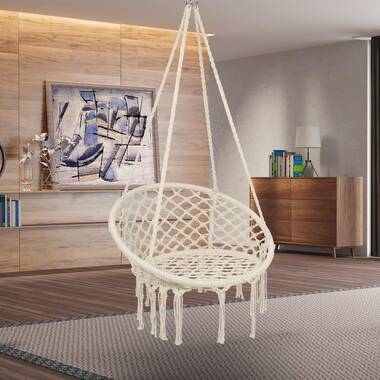 NORTHLIGHT 21.75 Natural Rope Wooden Swing Chair