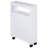 HOMCOM 6.25" X 20.5" X 28.25" Wood Rolling Narrow Bathroom Side Storage Cabinet - White-1860815714