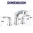 2 Bathroom Sink Fixture - Stainless Steel, With Enhanced Durability Steel Lavatory Faucet Assembly 2 Handles, Provides A Reliable Water Supply-121645508