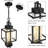 Outdoor Motion Sensor Pendant Light with Water Seeded Glass, 65" Adjustable Chain Ceiling Light for Porch Entryway Patio
