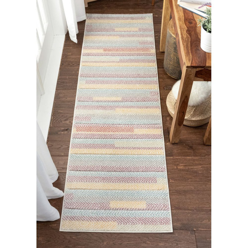 Whoa! Chevron Synthetic Area Rug, Runner 67 x 220cm