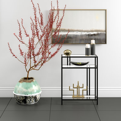 Cortland Glass Top Console Table