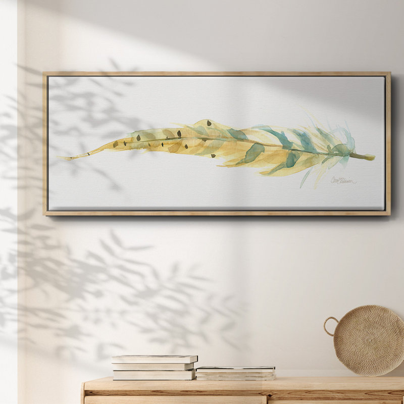 Tail Feather III - toile encadrée, H 20 po x l 50 po