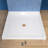 38 In L X 38 In W ADA Low Threshold Center Drain Shower Base With Slope Type Threshold, Matching Glossy Surface Open Design, Wheel Chair Access, Low Profile, White