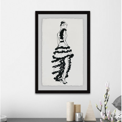 « flamenco vogue », reproduction de peinture à l’aquarelle encadrée