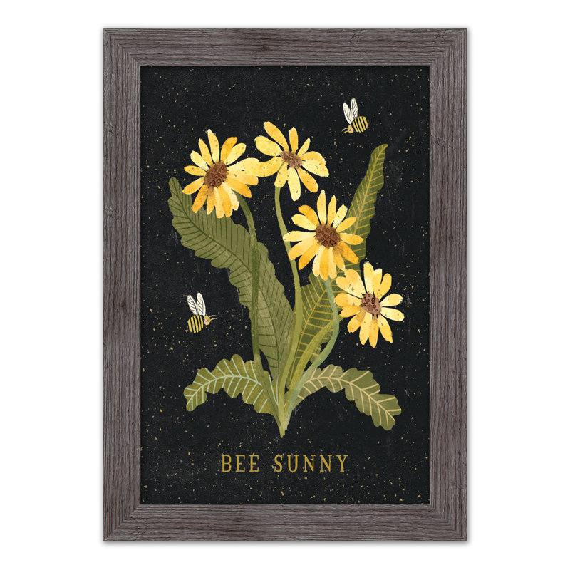 «Be Sunny», reproduction encadrée, H 24 po x l 16 po x P 0,75 po