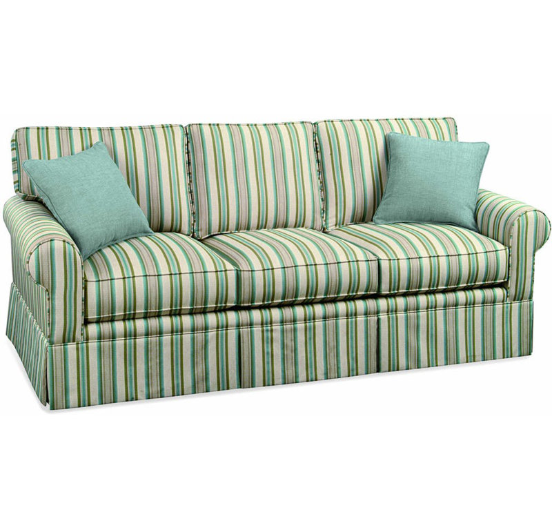 Benton Upholstered 86'' Sofa, Gel Memory Foam Mattress, Shades of Green; 0542-46