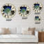 Horloge murale surdimensionnée colorée Elegant Feather I-73197251