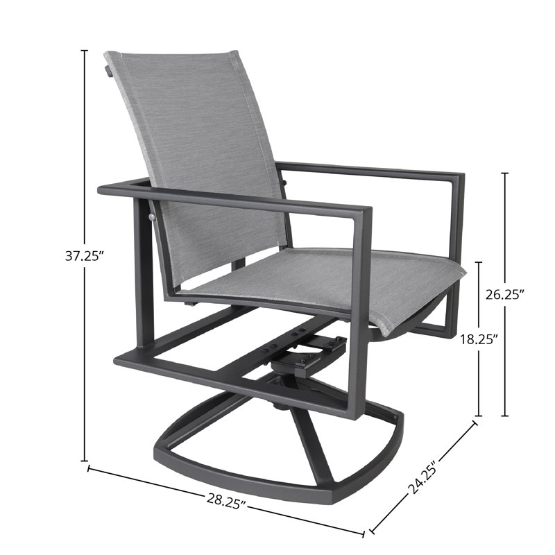 Studio Outdoor Rocker Chair, Augustine Gravel, Graphite