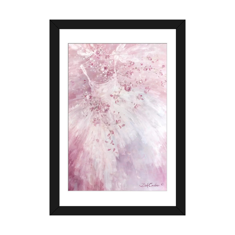 Impression sur toile, H 24 po x l 16 po x P 1 po, Papier avec cadre noir, Blanc