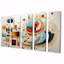 All That Jazz Geometric Expressionism - Midcentury, art mural 5 pièces-1030965952