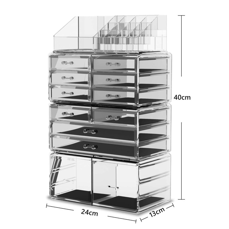 Organisateur de maquillage Derrico, Transparent