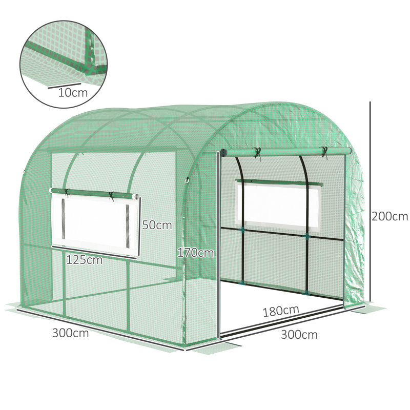 10 Ft W x 10 Ft D Greenhouse