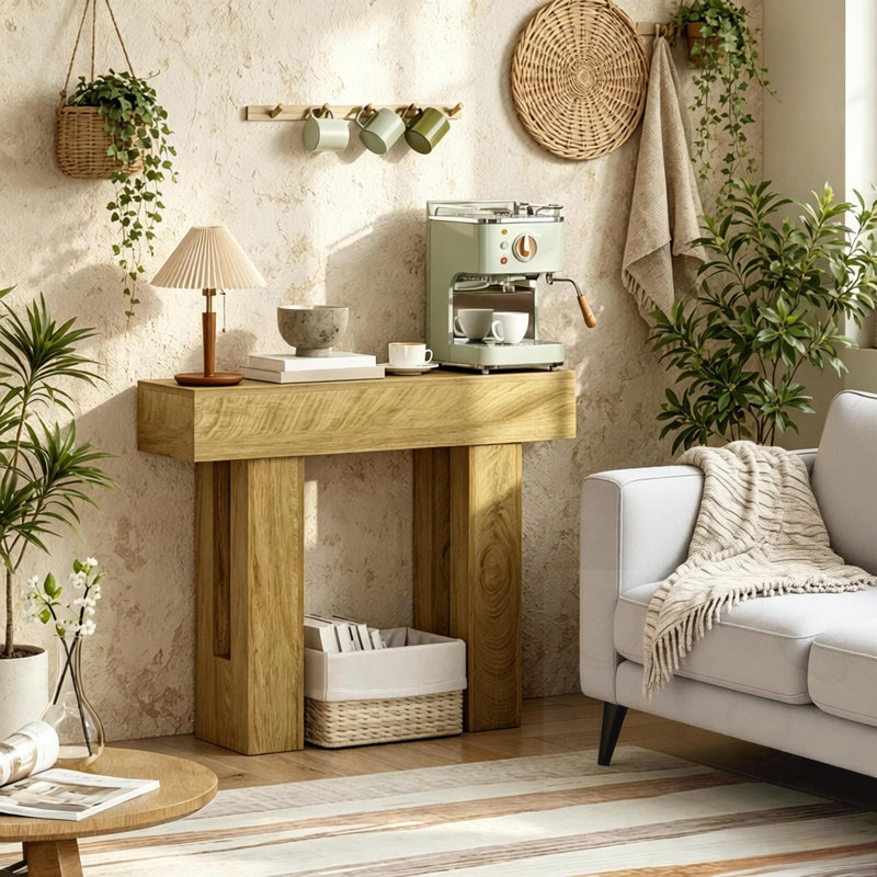 Wooden Rectangle End Table