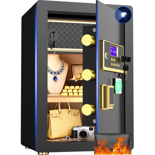 Grand coffre-fort Besafety 5,05 pieds cubes, coffre-fort de sécurité avec coffre-fort intérieur, sac de documents ignifuge et imperméable, serrure numérique à clavier électronique, pour bureau à domicile