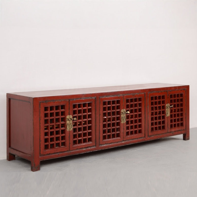 Meuble télé rétro rouge