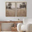Minimaliste bord de mer et vagues, art mural moderne, œuvre d'art minimaliste 2 pièces-98109449-98109450