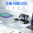 300W 11 in 1 charging station pd110w fast charging 2AC outlets 8USB 4USB C 5FT flat plug surge protector black home office