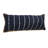 Navy Blue/White Striped Jute Bordered Lumbar Pillow Cover-349690815