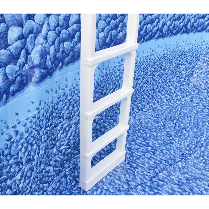 Pro Series Above Ground Swimming Pool In-pool Ladder w/ Mat
