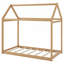 Lit robuste en bois avec une conception amusante en forme de maison et une surface facile à nettoyer, parfaite pour les chambres d'enfants