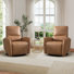 33.8" Wide Modern Comfortable Swivel And Rocker Power Recliner With USB Port (Set Of 2)