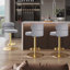 Tabouret de bar et tabouret de bar à hauteur réglable en cuir de luxe luxueux d'inspiration italienne LUXMOD (ensemble de 1)-391212071-348937406