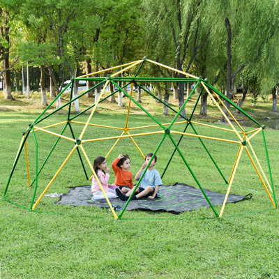 Geometric Dome Climber Play Center, Kids Climbing Dome Tower, Rust & UV Resistant Steel Supporting 1000 LBS
