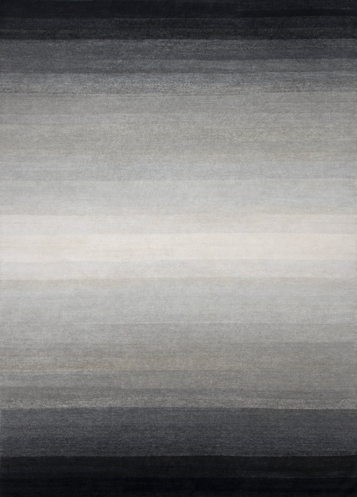 New Moon Rugs Fade Ombre Hand-Knotted Natural Fibers/Silk/Wool Area Rug ...