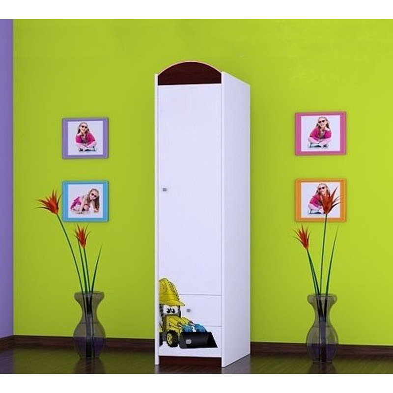 Kiro 1 Door Wardrobe, Black