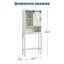 Freestanding Over-the-Toilet Storage Cabinet, Bathroom Organizer - Sliding Barn Door, Adjustable Shelves, Waterproof MDF Space Saver - for Small Bathrooms/Apartment/Laundry, White