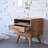 Oslo 48cm W Solid Wood Bedside Table