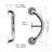 PLUS Towel & Robe Hook 14.5", Decorative Grab Bar (500 lb. Capacity)-67792504