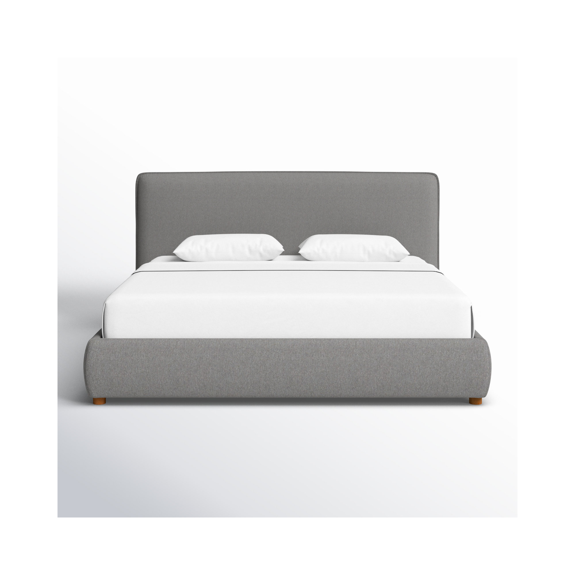 Callahan Upholstered Bed, King, Ivory Linen