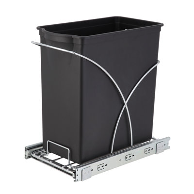 Plastic Open Pull Out Trash Can - 7.92 Gallons