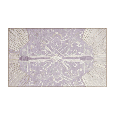 Tapis beige lavable à la machine