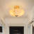 3 - Light Alabaster Look Bowl Semi Flush Mount