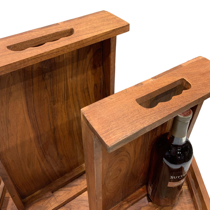 Ceriyah Solid Wood Tray - Set of 3