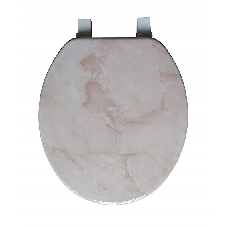 Siège de toilette rond en marbre, Beige