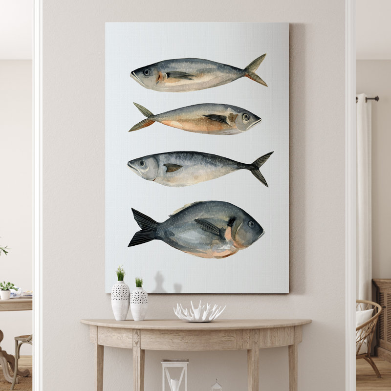 " Four Fish I ", 12" H x 8" W x 1" D