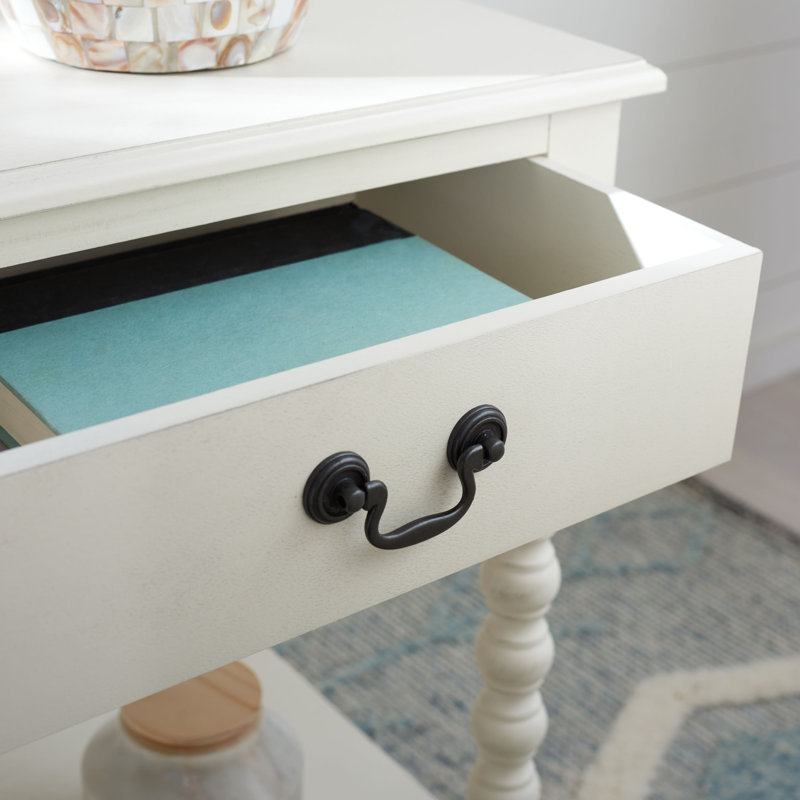 End Table, Distressed White
