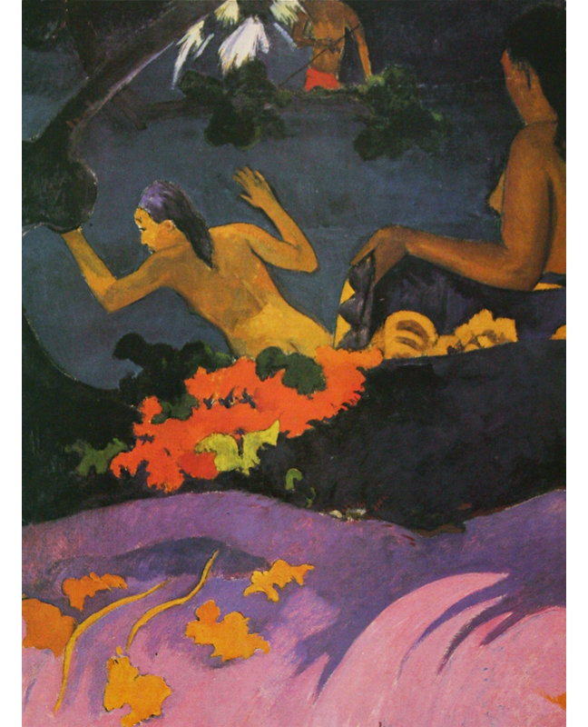 « pres de la mer » par paul gauguin, reproduction d’art sur toile tendue, H 40 po x l 30 po x P 1,5 po