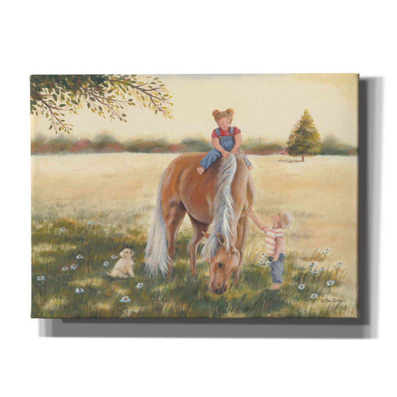 «Good Friends I» par Pam Britton, art mural sur toile, H 40 po x l 54 po x P 1,5 po
